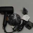 Fast-Drying Ionic Hair Dryer,1875 Watt High-Speed Ionic Blow Dryer with Diffuser/Concentrator/Comb Nozzle,LED Temp Display,Intelligent Temp Control,Low Noise for Home Salon Travel (Black)