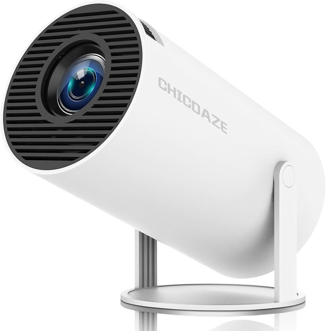 Mini Projector, HY300 PRO Portable Projector, Smart Projector Support 4K 1080P with Dual-Band WIFI6 5G Wireless 5.4 Bluetooth, 200 ANSI, Auto Keystone Correction, 35"-130" Screen Video Projector