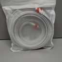 Postta Flat HDMI Cable 25 Feet Flat HDMI 2.0 Cord Support 4K, 3D, 2160p, 1080p, Ethernet and Audio Return-White-Red