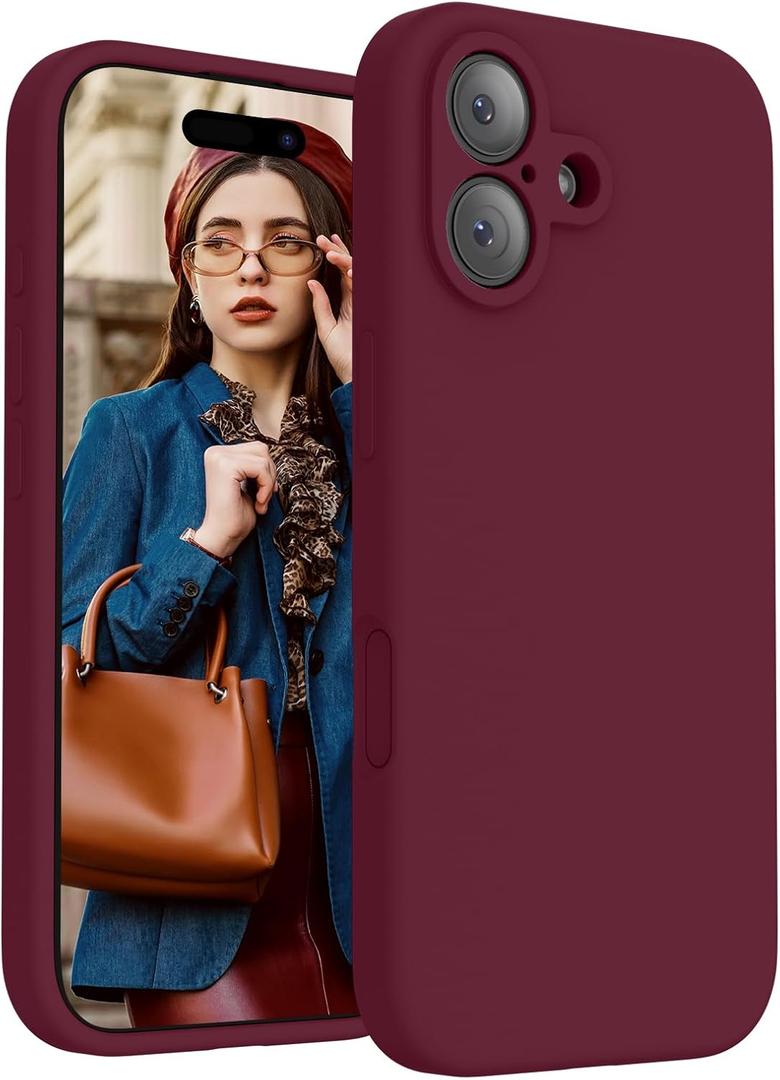 FireNova Magnetic for iPhone 17 Case, Compatible with MagSafe, [Integrated Silicone Camera Control Button] [Camera Protection] Anti-Scratch Microfiber Lining Phone Case, 6.3", Plum