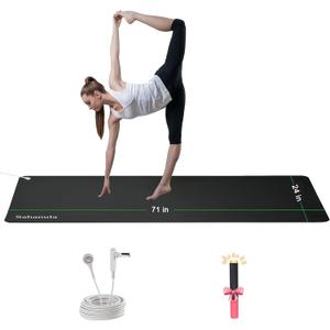 Grounding Yoga Mat - Exercise Fitness Pad, 71x24 Inch Upgraded Non-Slip Grounding Pad with 15ft Cord, Earth Connected Mats for Yoga Sleep Work Meditation Anxiety Reduction