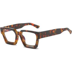 JOVAKIT Fashion Square Blue Light Glasses for Men Women Simple Designer Style Thick Frame Computer Eyeglasses Anti Eyestrain