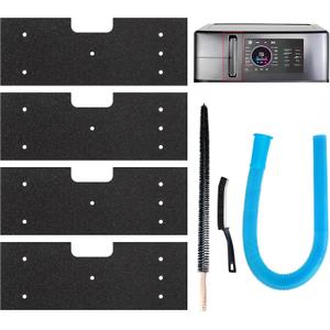 7 Pcs Dryer Vent Cleaner Kit for GE Washer Dryer Combo,Thickened WH01X35719 Lint Filter replacement with dryer vent brush, Dryer Vent Vacuum Hose Attachment,Models: PFQ97HSPVDS