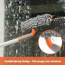Eazer 89'' Squeegee Window Cleaner 2 in 1 Rotatable Window Cleaning Tool Kit with Extension Pole, Window Washing Equipment with Bendable Head for Indoor/Outdoor Window and Car Glass