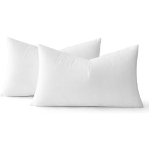 MIULEE 12x20 Pillow Inserts Set of 2, Rectangle Decorative Throw Pillow Premium Fluffy Lumbar Pillow Forms Stuffer for Living Room Sofa Couch Bed