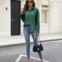 Susclude Button Down Shirts for Women Long Sleeve Womens Dress Shirts Wrinkle-Free Collared Fall Work Business Casual Tops (S)