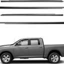 Dasbecan Weatherstrip Window Moulding Trim Seal Belt for Dodge Ram 1500 2500 3500 4500 5500 Crew Cab 2009-2021 Weather Stripping Kit Replaces 55112376AH 55112377AH 55372138AH 55372139AH (4PCS)