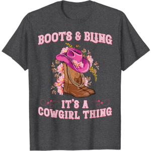 Boots and Bling its a Cowgirl Thing Rodeo Love Country Girls T-Shirt 3XL
