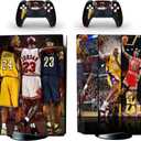 JOCHUI Standard Disc Console Skin Controllers Sticker Decals Compatible with PS5 Console and Controllers Basketball Goat