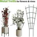 4-Pack Metal Trellis for Potted Plants, 32" Heavy Duty Garden Trellis for Climbing Plants, Rustproof Powder Coated Indoor/Outdoor Trellis for Climbing Vines, Flowers, Houseplants