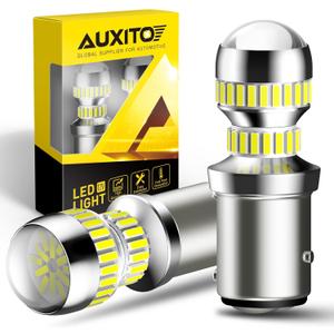 AUXITO 1157 LED Bulb White, Super Bright 2057 2357 7528 BAY15D LED Light Bulbs for Backup Reverse Signal Blinker Tail Parking DRL Brake Lights, 6000K White