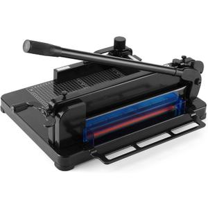 Heavy Duty Paper Cutter,12 inch Guillotine Paper Cutter,Guillotine Paper Cutters and Trimmers Cards Leather with Metal Base for Office Home School (Black, a4)