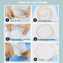 Punch Needle Kits Poodle Dog and Flowers Embroidery Starter Set with Hoop Easy for Beginners DIY Stress Relief Handmade Craft Hobby and Home Decor 20x20cm-6