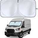 EcoNour Foldable Car Windshield Sun Shade | Sun Shade for Car Windows Blocks UV Rays and Keeps The Heat Out | Foldable Essential Accessory for Enhanced Comfort | XXX-Large (70 x 42 inches)