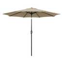 AE Outdoor 9FT Steel Beige Push-button Tilt Patio Umbrella