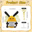 IncreDecor Positive Crochet Animals Bee Decor Easter Basket Essentials Cute Stuff Mothers Day Gifts for Mom Grandma Best Friends Teacher Coworker