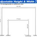 Pipe and Drape Backdrop Stand 8ftx10ft Adjustable Background Support System Heavy Duty Background Stand for Wedding Banquet Decorations Silvery