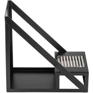 Tablecraft 12782 Single Airpot Rack, Black Powder Coated Steel, Organizer with Stainless Steel Drip Tray, Ideal for Restaurants, Cafes, and Catering Beverage Stations