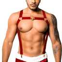 3 Piece Christmas Lingerie Set, Sexy Santa Claus Costume For Men, Xmas Boxers Outfits Velvet Underwear