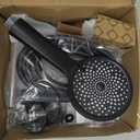 Shower Head, 8 inch Multifunction High Pressure Rain Shower Head with Handheld Spray Combo with 11'' Angle Adjustable Extension Arm/Flow Regulator/Shower System Matte Black