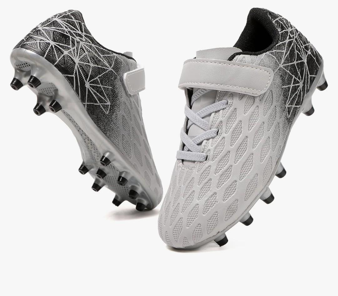 Soccer Cleats, Kids Firm Ground Football Shoes, Boys Girls Athletic Outdoor. 29