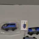 DSHMIXIA Battery Operated Train for Wooden Train Track Set Toys for Toddlers 3 4 5 Year Old Boys Kids Magnetic Couplings City Vehicle with Figures(Without Battery)