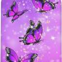 BIGCARJOB Purple Butterflies Luggage Cover for Women Girls,Cute Travel Suitcase Protector Washable Anti-scratch Suitcase Covers,Fit 18-22inch