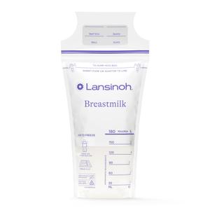 Lansinoh Breastmilk Storage Bags, 200 Count (2 Packs of 100 Bags) Milk Freezer Bags for Long Term Breastfeeding Storage, Pump Directly into Bags, Nursing Essentials