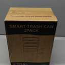 2 Pack 2.7 Gal Bathroom Trash Can with Lid, Automatic Trash Can Small Smart Garbage Can Touchless, Slim Motion Sensor Waterproof Plastic Trash Bins for Bedroom Office Kitchen Toilet Black