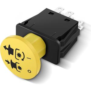 Hohean PTO Switch Lawn Mower Clutches 10 Amp Upgrade Blade Clutch Switch Parts Compatible with Bad Boy Mowers ZT Elite MZ & ZT Rebel Rogue Renegade Outlaw Pup Lightning AOS Extreme Series(Yellow)