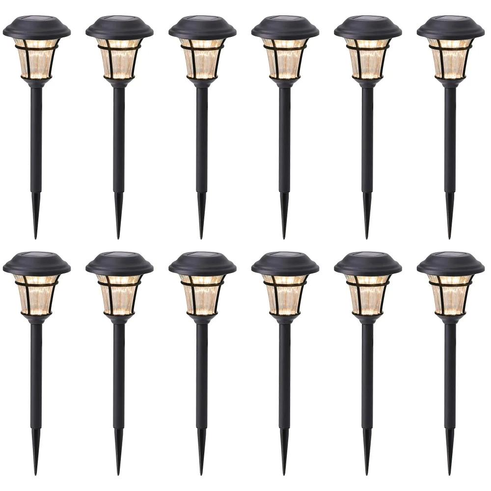 Solar Pathway Lights Outdoor Solar Garden Lights for Patio, Yard, Driveway (12-Pack)