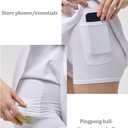 Womens One Piece Built-in Bra & Shorts Pockets Sleeveless Athletic Golf Tennis Dress Gym Workout Dress (White, S)