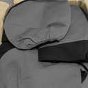 BDK PolyPro Car Seat Covers Full Set in Charcoal on Black  Front and Rear Split Bench for Cars, Easy to Install Cover Set, Accessories Auto Trucks Van SUV