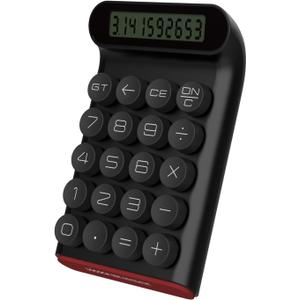 Mechanical Switch Calculator,Handheld for Daily and Basic Office,10 Digit Large LCD Display (Black)