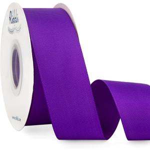 Ribbli Purple Grosgrain Ribbon, 1-1/2 inches x Continuous 25 Yards, Use for Bows DIY Hair Accessories,Gift Wrapping, Craft and Sewing