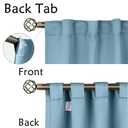 BGment Rod Pocket and Back Tab Blackout Curtains for Bedroom - Thermal Insulated Room Darkening Curtains for Living Room, 2 Window Curtain Panels (38 x 45 Inch, Greyish Blue)
