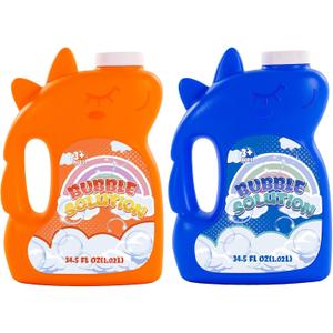 Concentrated Bubble Solution Bulk Refill for Bubble Machines, 70 oz (up to 5 Gallon), Concentrated Liquid for Kids, Giant Wands, Blower, Birthday Party Favors