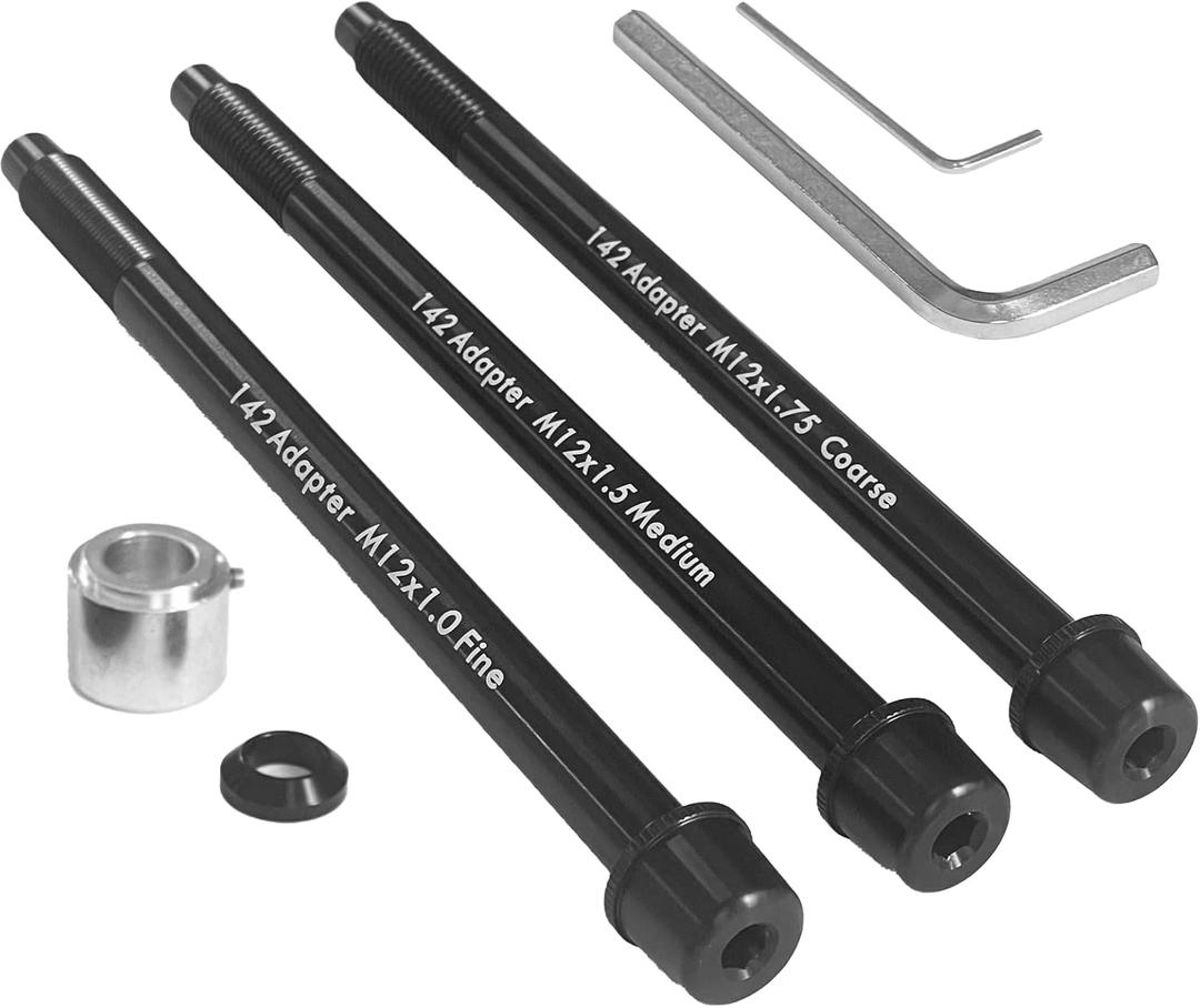 12x142mm Thru Axle Adapter for Wahoo KICKR SNAP Trainer, 12mm x 142mm Bike Adapter Kit with Tools, Compatible with Road & Mountain Bikes, High-Strength Material Construction, Not for 12x135/148