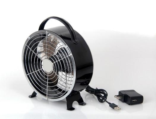 6 Inch Retro Drum Fan Black