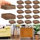 Bed Risers 1 inch, 2 inch, 3 inch, 4 inch Heavy Duty, Adjustable Furniture Riser for Table Desk Couch Sofa Chair Recliner Leg Frame Dorm, Stackable Bed Raisers Blocks (Brown 16 Pack, 1 inch)