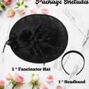 Kidukso Fascinator Hats Headwear for Derby Hats 1920s Vintage Headdress for Tea Party Cocktail Party Church