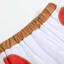 Dagmar Christmas costume role-playing children's cheerleading mesh top hooded jacket set (5-6 Years, Red)