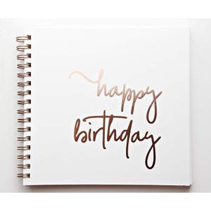 Birthday Guestbook For Photobooth Photo Strips, Birthday Scrapbook, Baby's 1st Birthday Decorations for Kids Birthday, Happy Birthday Decorations, Happy Birthday Guest Book (WH)