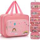 Doll Carrying Case Compatible with LOL Surprise Dolls, Toy Hanging Organizer Storage Bag for Girls with a Hanging Hook and 7 Clear Zipper Pockets, Bag Only (11.4"x9"x5" (7 Pockets))