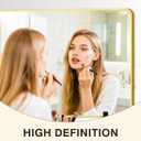 Vanity Bathroom Mirror, 50”x30” Gold Bathroom Mirror for Over Sink