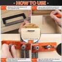 Cabinet Hardware Jig, Cabinet Handle Template, Cabinet Installation Tools With Adjustable Knob, Punch Locator Precision Woodworking Drill Guide For Drawer, Cupboard, Door, File Shelves
