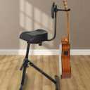 STRICH Guitar Stool with Backrest, Adjustable Stool, Height Adjustable Seat with Hanger for Acoustic Electric Bass Guitars, Drum Throne for Adults, Drummer and Guitarist SGT-40