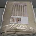 Drapenova 102 Inch Long Custom Velvet Curtains, Beige Room Darkening Noise-Reducing Pleated Drapes with Hooks and Back Tab, Modern White Tone Window Panels for Bedroom, Living Room, 2 Panels