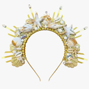 JeVenis Shell Sea Star Silver Headband Crown