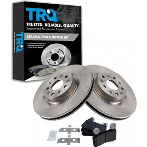 TRQ Front Brake Pad & Rotor Kit Brake Pads Brake Rotor Ceramic Compatible with 2016-2018 Cadillac CT6 2015-2018 CTS 2016-2021 Chevrolet Camaro
